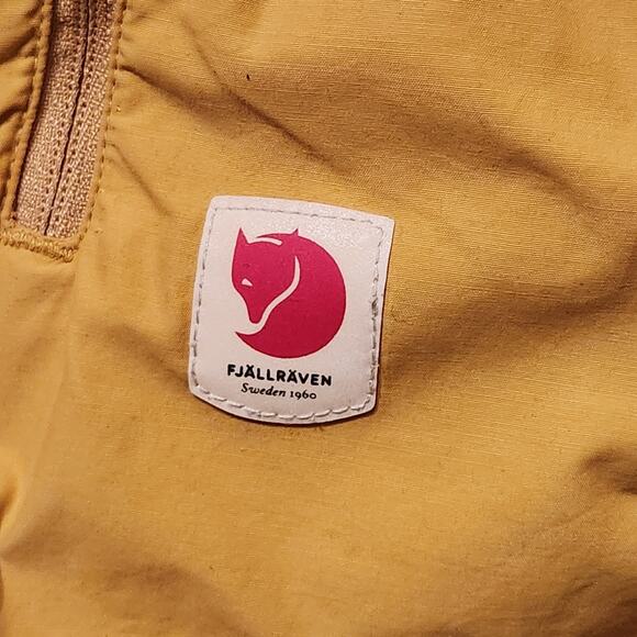 Fjällräven 'Fjallraven' Men's Sz L High Coast Wind Jacket Ochre Yellow Rain Coat - Picture 6 of 13